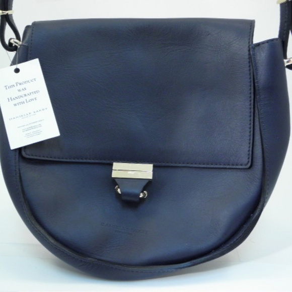 Danielle Sakry Navy Blue Leather Crossbody Bag - Picture 1 of 6